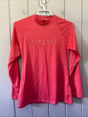Rip Curl Women's Golden Rays Long Sleeve Rash Vest Shirt Coral size small
